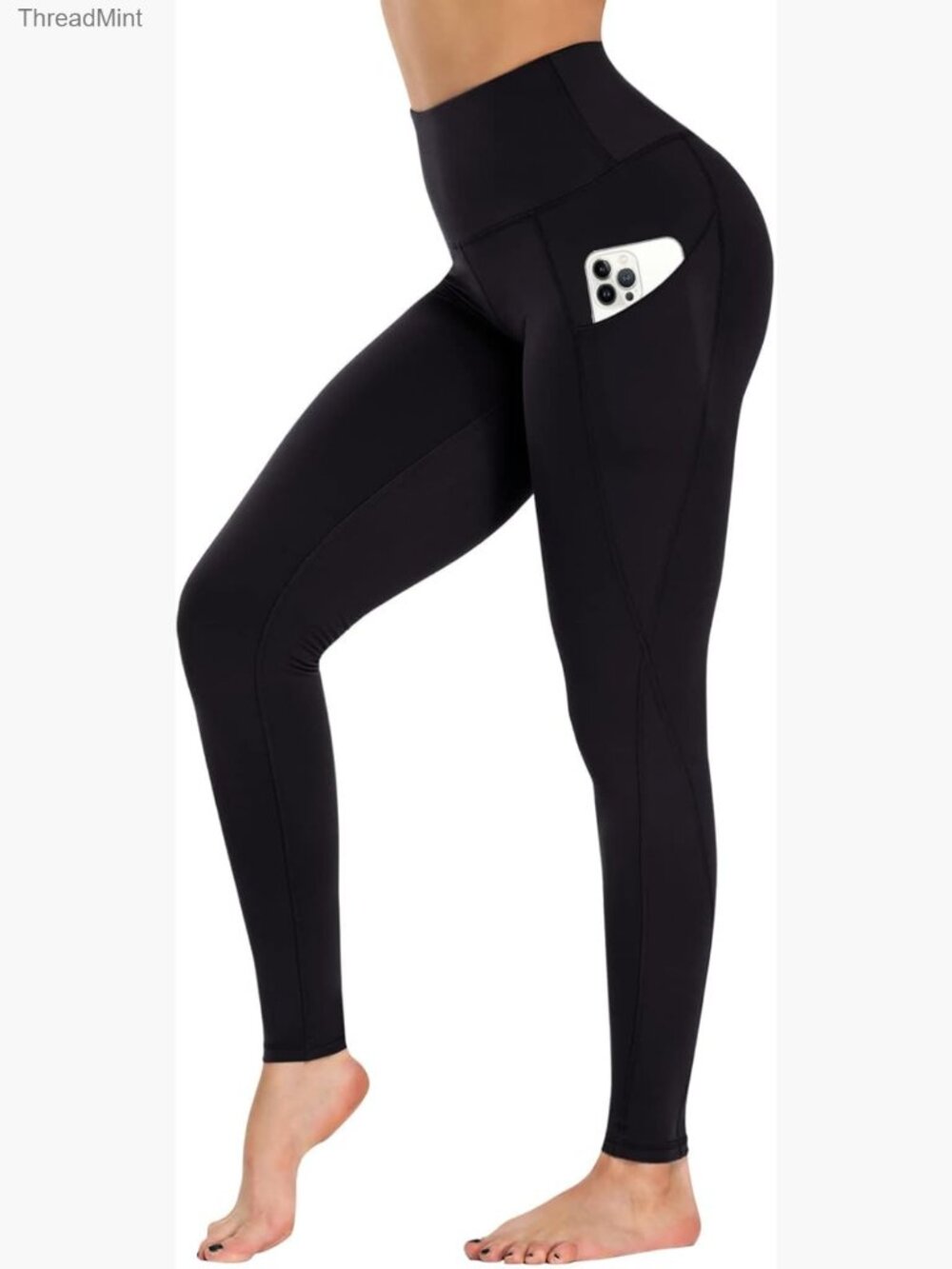 High Waist Yoga Leggings with Pockets Tummy Control Compression Workout Pants